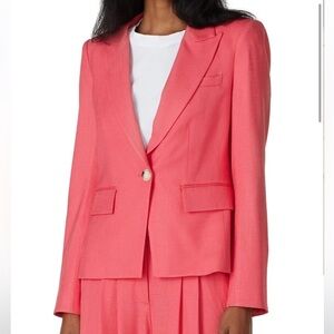 Veronica Beard Melon Rent The Runway Designer Blazer Jacket Coral Pink Red Sz 6